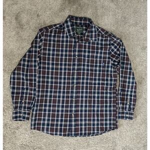 Woolrich Plaid Flannel Long Sleeve Button Down Men's Large